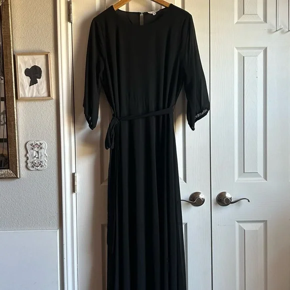 Baltic Born black 3/4 sleeve Rebecca maxi dress - Picture 8 of 9